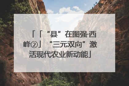 「“县”在图强·西峰②」“三元双向”激活现代农业新动能