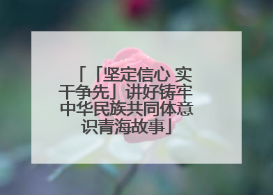 「坚定信心 实干争先」讲好铸牢中华民族共同体意识青海故事