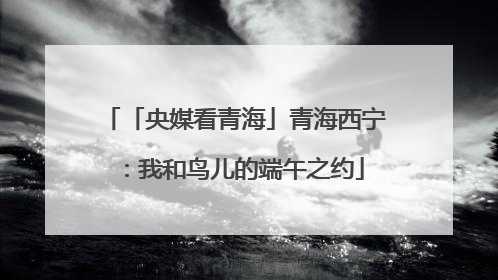 「央媒看青海」青海西宁：我和鸟儿的端午之约