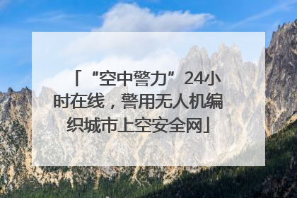 “空中警力”24小时在线，警用无人机编织城市上空安全网