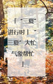 “三夏”进行时丨“三夏”大忙 气象帮忙