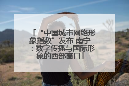 “中国城市网络形象指数”发布 南宁：数字传播与国际形象的西部窗口