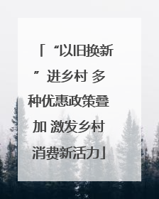 “以旧换新”进乡村 多种优惠政策叠加 激发乡村消费新活力