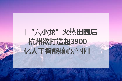 “六小龙”火热出圈后 杭州欲打造超3900亿人工智能核心产业