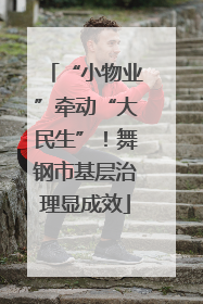 “小物业”牵动“大民生”！舞钢市基层治理显成效