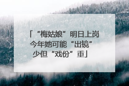 “梅姑娘”明日上岗 今年她可能“出镜”少但“戏份”重