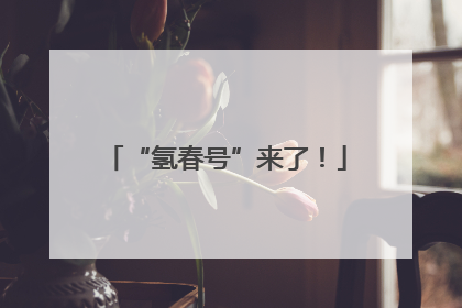 “氢春号”来了！