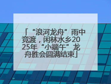 “浪河龙舟”雨中竞渡，闲林水乡2025年“小端午”龙舟胜会圆满结束