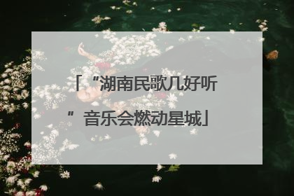 “湖南民歌几好听”音乐会燃动星城