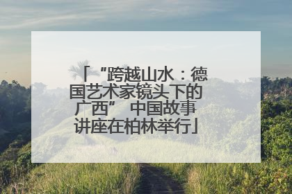 “跨越山水：德国艺术家镜头下的广西” 中国故事讲座在柏林举行