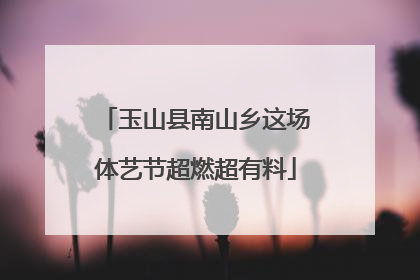 玉山县南山乡这场体艺节超燃超有料
