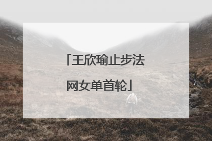 王欣瑜止步法网女单首轮