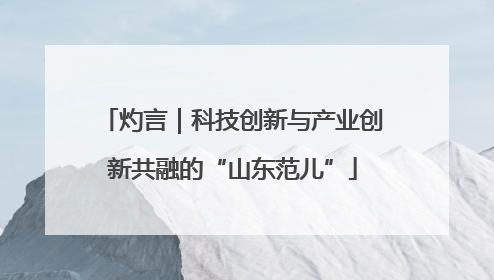 灼言｜科技创新与产业创新共融的“山东范儿”