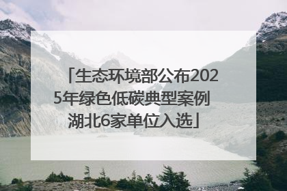 生态环境部公布2025年绿色低碳典型案例 湖北6家单位入选
