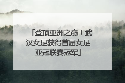 登顶亚洲之巅！武汉女足获得首届女足亚冠联赛冠军