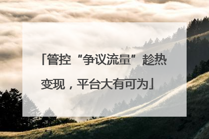 管控“争议流量”趁热变现，平台大有可为
