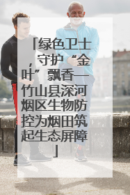 绿色卫士，守护“金叶”飘香—竹山县深河烟区生物防控为烟田筑起生态屏障
