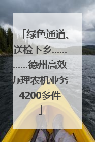 绿色通道、送检下乡…………德州高效办理农机业务4200多件