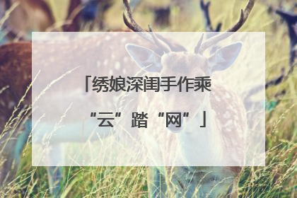 绣娘深闺手作乘“云”踏“网”