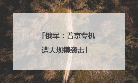 俄军：普京专机遭大规模袭击
