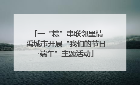 一“粽”串联邻里情 禹城市开展“我们的节日·端午”主题活动