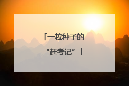 一粒种子的“赶考记”