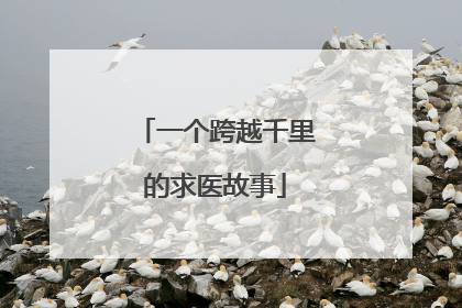 一个跨越千里的求医故事