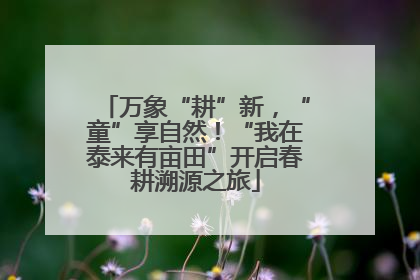 万象“耕”新，“童”享自然！“我在泰来有亩田”开启春耕溯源之旅