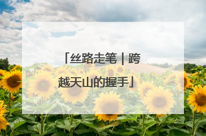 丝路走笔｜跨越天山的握手