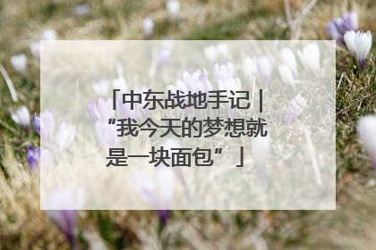 中东战地手记｜“我今天的梦想就是一块面包”