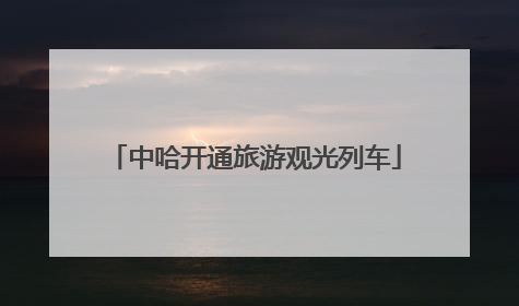 中哈开通旅游观光列车