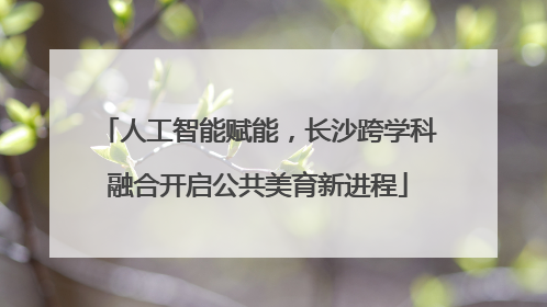 人工智能赋能，长沙跨学科融合开启公共美育新进程
