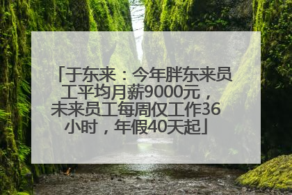 于东来：今年胖东来员工平均月薪9000元，未来员工每周仅工作36小时，年假40天起
