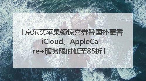 京东买苹果领惊喜券叠国补更香 iCloud、AppleCare+服务限时低至85折