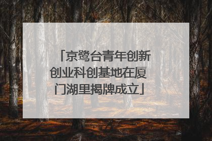 京鹭台青年创新创业科创基地在厦门湖里揭牌成立
