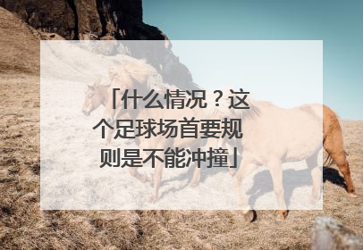 什么情况？这个足球场首要规则是不能冲撞