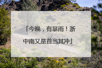 今晚，有暴雨！浙中南又是首当其冲