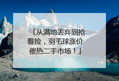 从满地丢弃到抢着捡，羽毛球涨价催热二手市场！