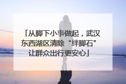 从脚下小事做起，武汉东西湖区清除“绊脚石”让群众出行更安心