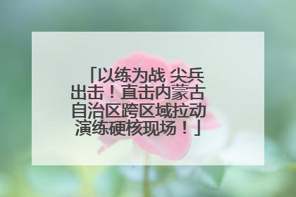 以练为战 尖兵出击！直击内蒙古自治区跨区域拉动演练硬核现场！