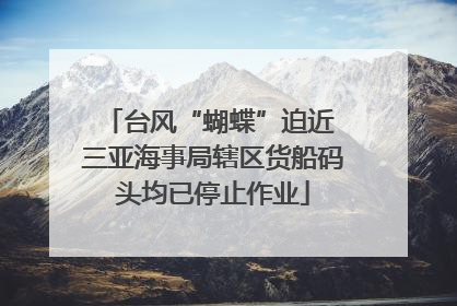 台风“蝴蝶”迫近 三亚海事局辖区货船码头均已停止作业