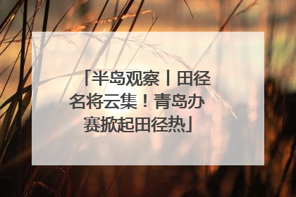 半岛观察丨田径名将云集！青岛办赛掀起田径热