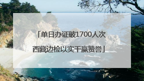 单日办证破1700人次 西藏边检以实干赢赞誉