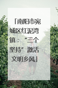 南阳市宛城区红泥湾镇：“三个坚持”激活文明乡风