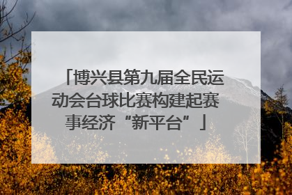 博兴县第九届全民运动会台球比赛构建起赛事经济“新平台”