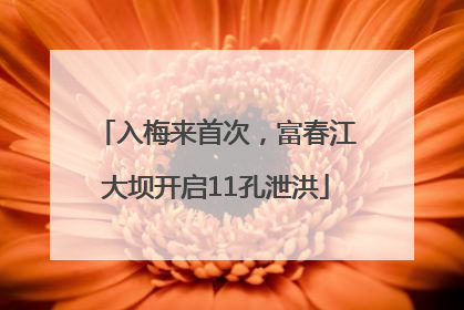 入梅来首次，富春江大坝开启11孔泄洪