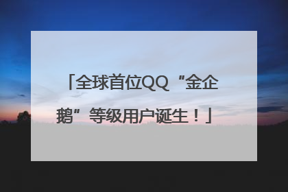 全球首位QQ“金企鹅”等级用户诞生！