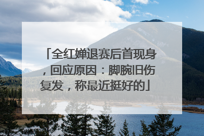 全红婵退赛后首现身，回应原因：脚腕旧伤复发，称最近挺好的