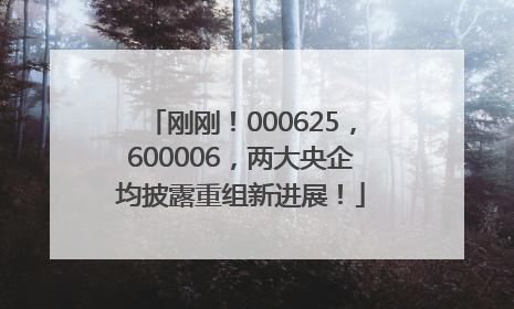 刚刚！000625，600006，两大央企均披露重组新进展！