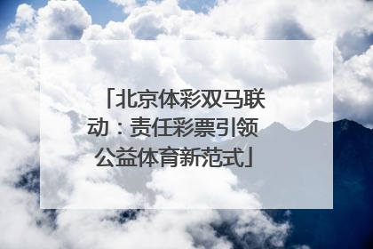 北京体彩双马联动：责任彩票引领公益体育新范式